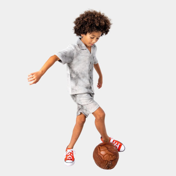 Appaman Resort Shirt Grey Tie Dye