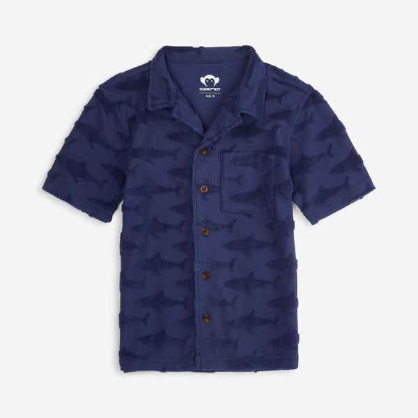 Appaman Resort Terry Shirt Navy Shark
