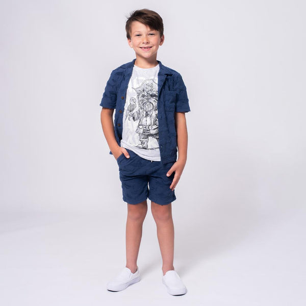 Appaman Resort Terry Shorts Navy Shark