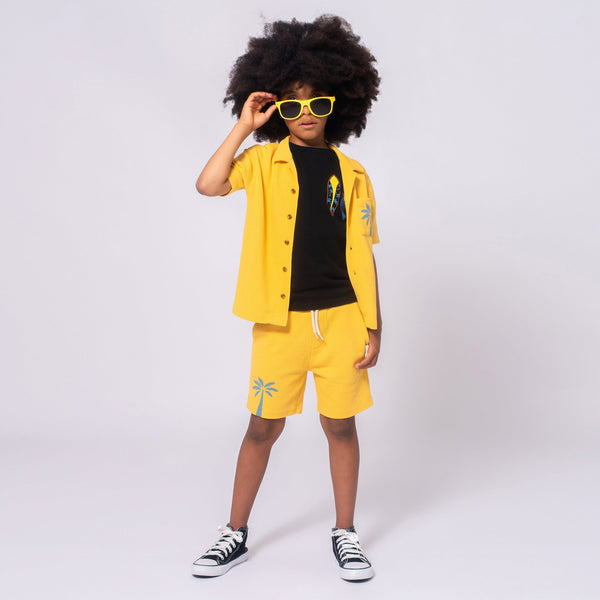 Appaman Resort Waffle Knit Set Palm Tree