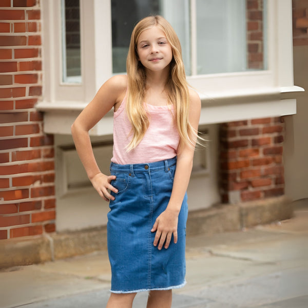 Appaman Rhodes Midi Denim Skirt Blue Jean