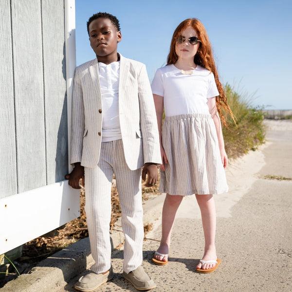 Appaman Savanna T-Shirt Dress Sand Stripe