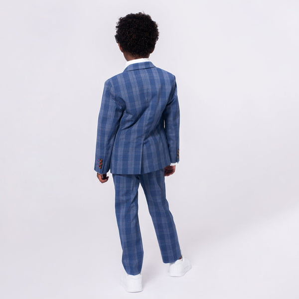 Appaman Stretchy Mod Suit Indigo Glen Plaid