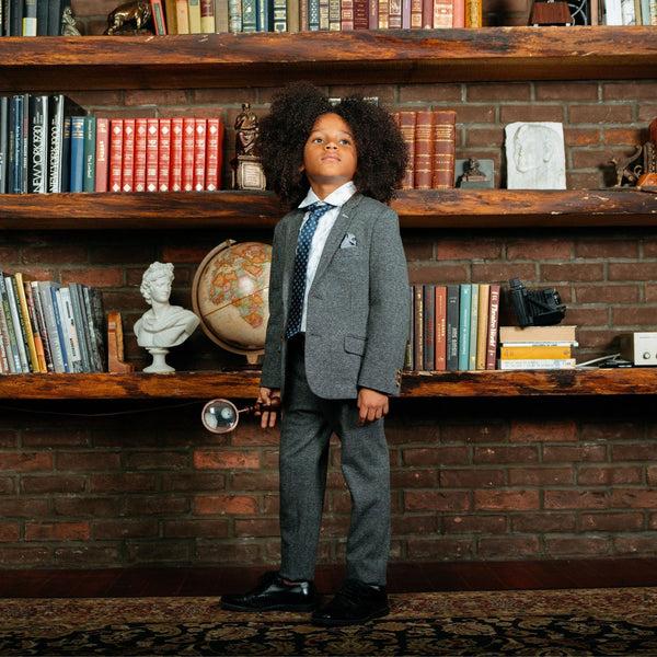 Appaman Stretchy Mod Suit Noir Micro Plaid