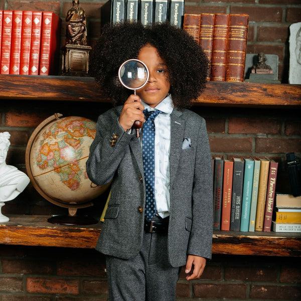 Appaman Stretchy Mod Suit Noir Micro Plaid