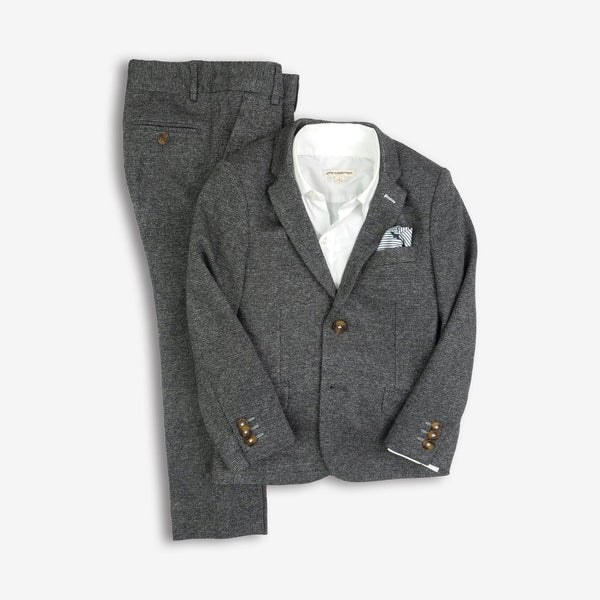 appaman Stretchy Mod Suit Noir Micro Plaid