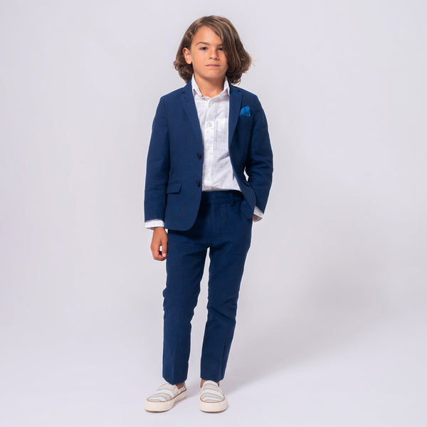 Appaman Stretchy Suit Pant Estate Blue Linen