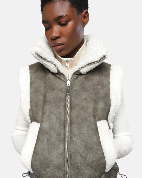 Apparis Alex Vest Sage & Blanc