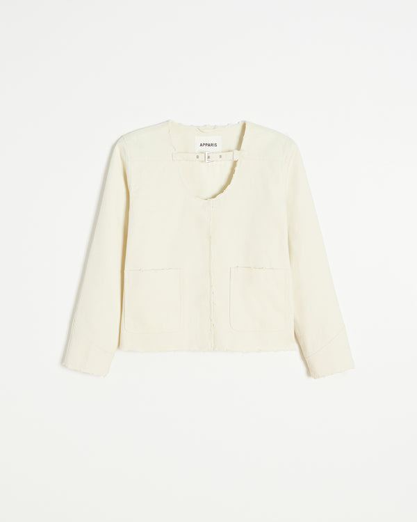 Apparis Beau Cut Out Jacket Antique White