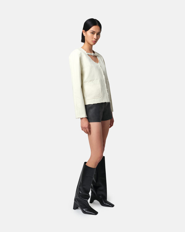 Apparis Beau Cut Out Jacket Antique White