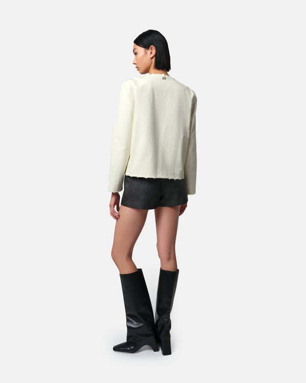 Apparis Beau Cut Out Jacket Antique White