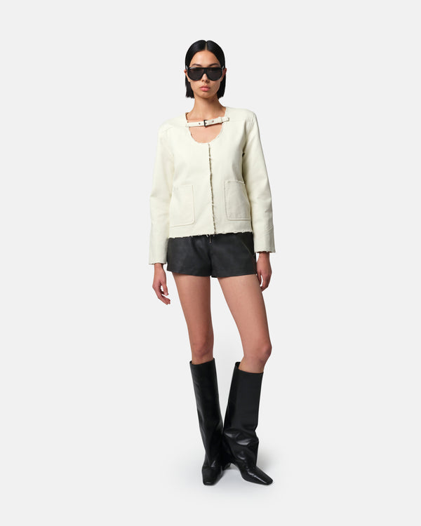 apparis Beau Cut Out Jacket Antique White