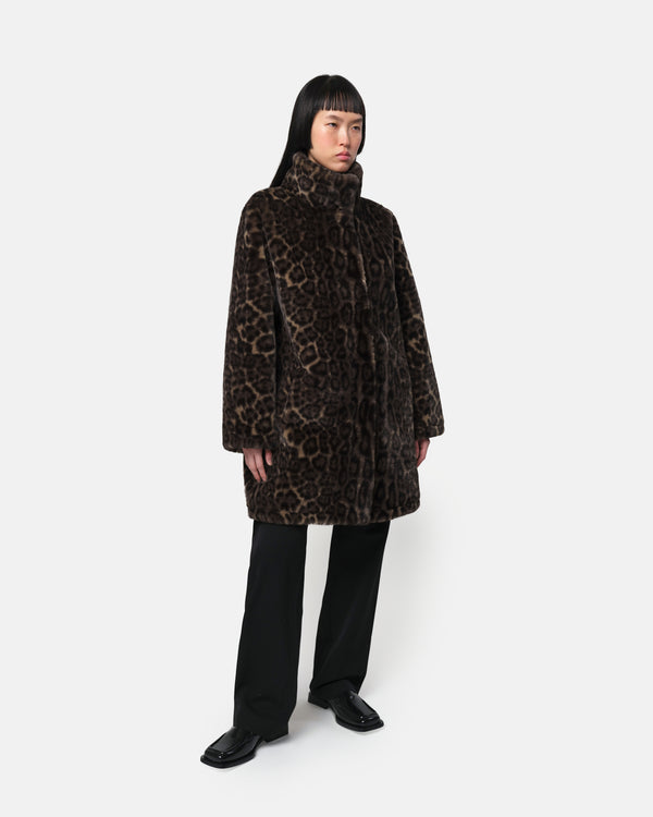 Apparis Blair Coat Dark Leopard