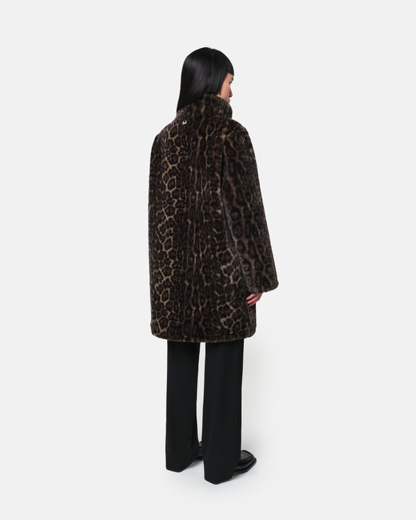 Apparis Blair Coat Dark Leopard