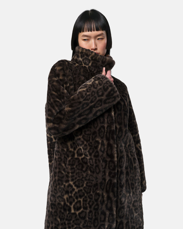 Apparis Blair Coat Dark Leopard