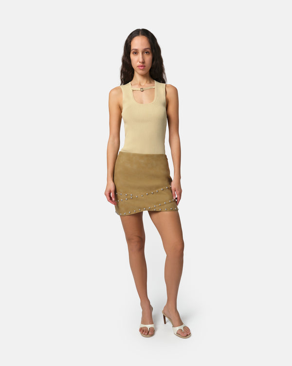 Apparis Bullet Crossover Skirt Sepia