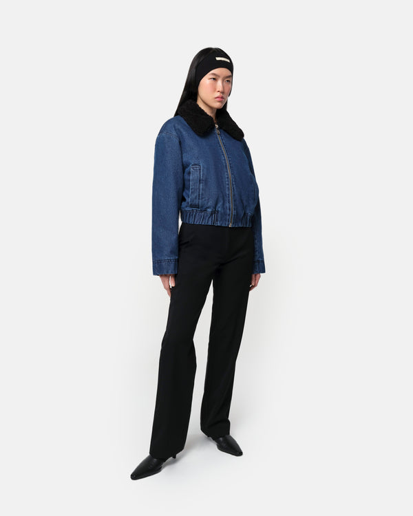 Apparis Carine Bomber Indigo & Noir
