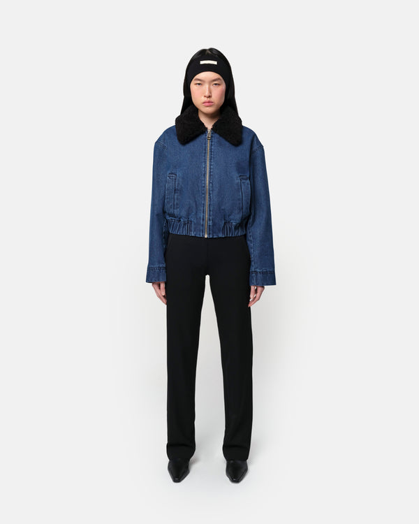 apparis Carine Bomber Indigo & Noir