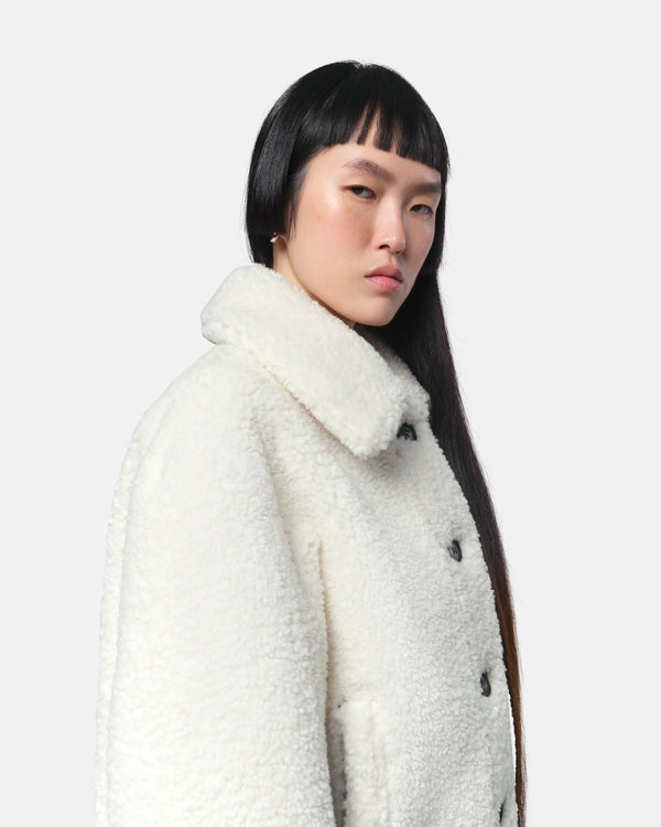 Apparis Charlie Coat Blanc