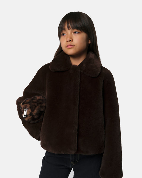 Apparis Elis Kids Coat ESPRESSO
