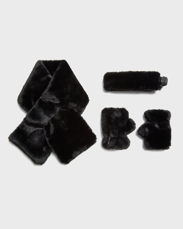 apparis Extra Warm Kids Set Noir