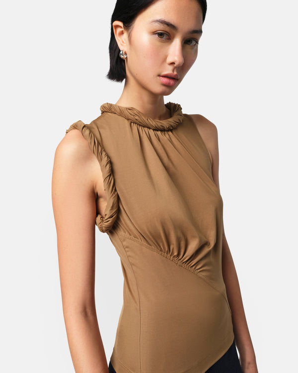 Apparis Georgia Twist Top Saddle Brown