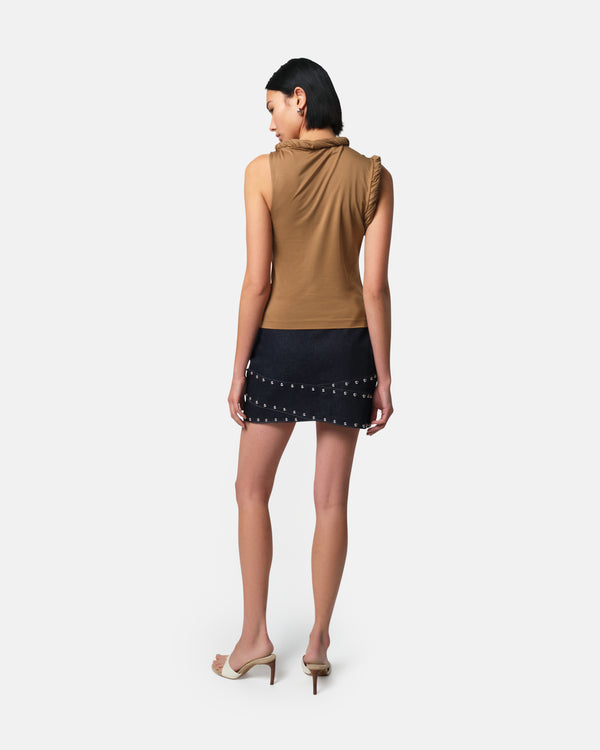 Apparis Georgia Twist Top Saddle Brown