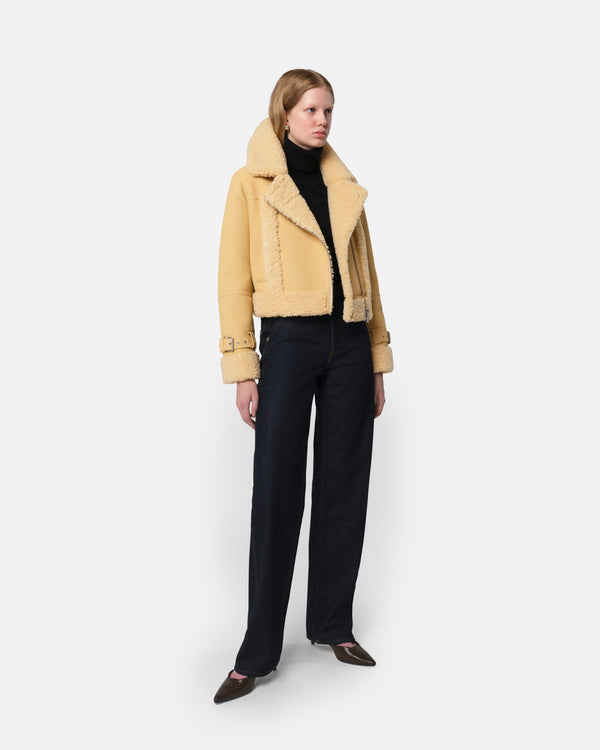 Apparis Jay Moto Jacket Custard