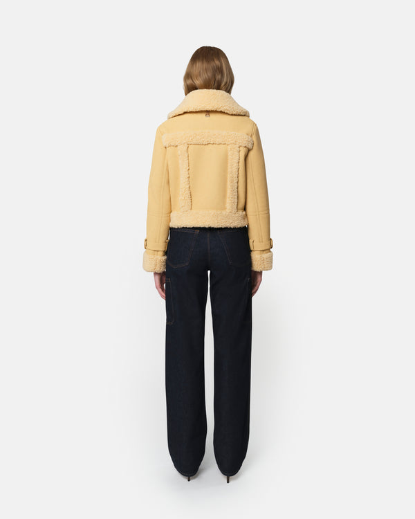 Apparis Jay Moto Jacket Custard