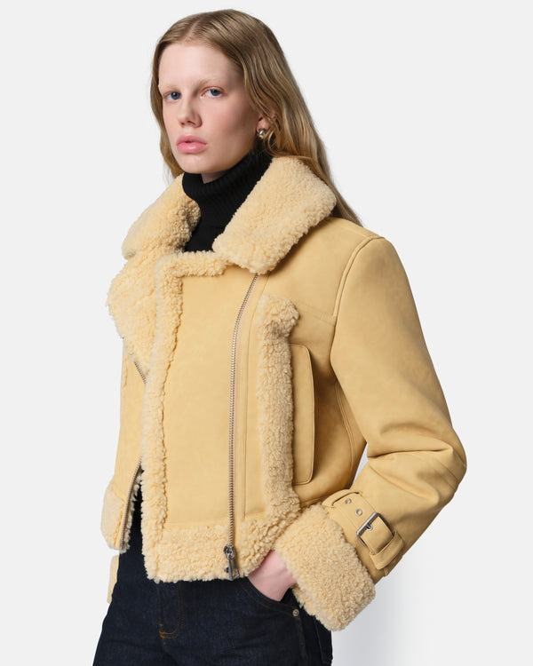 Apparis Jay Moto Jacket Custard