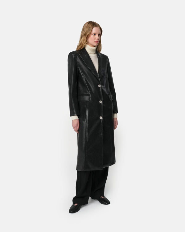 Apparis Lauren Overcoat Noir