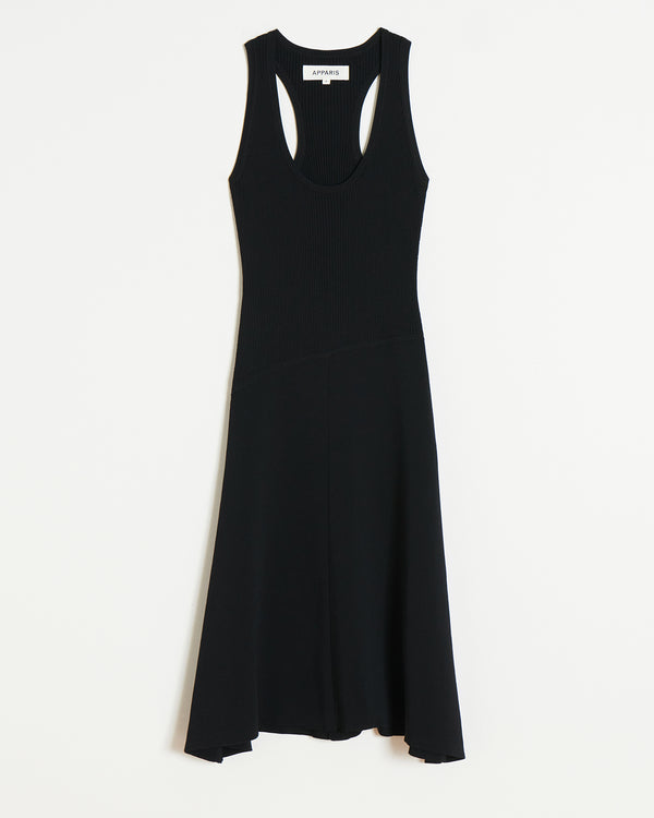 apparis Leo Midi Dress Noir
