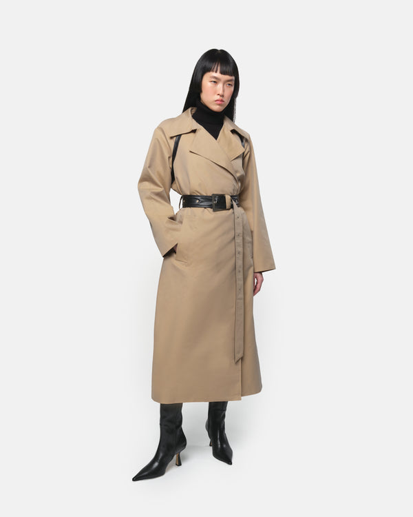 Apparis Marge Trench Almond & Noir