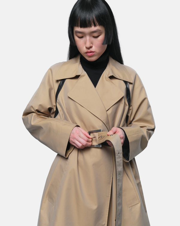Apparis Marge Trench Almond & Noir