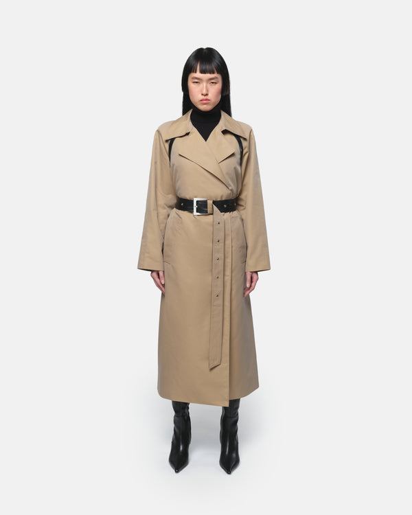 apparis Marge Trench Almond & Noir