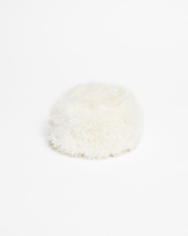 Apparis Margot Pillbox Hat Blanc