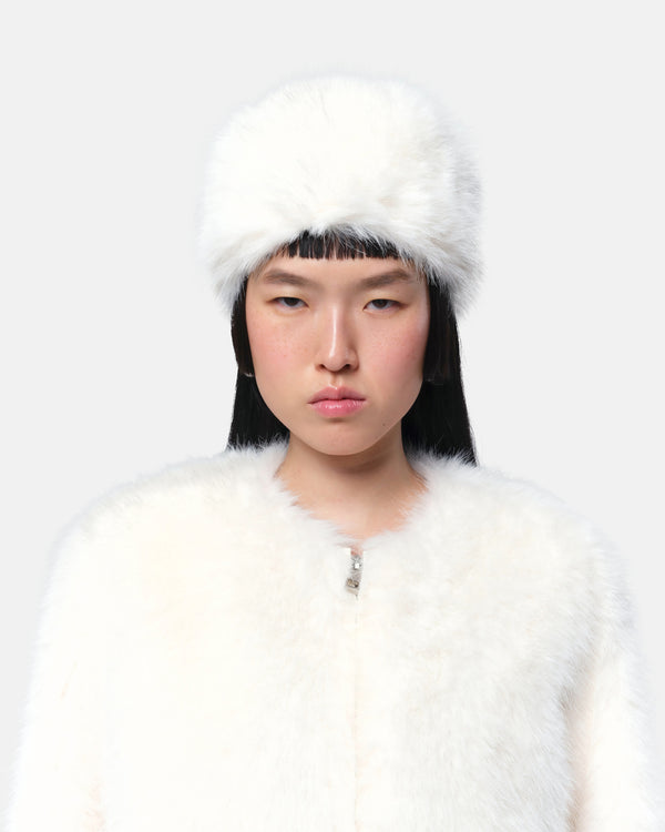 apparis Margot Pillbox Hat Blanc