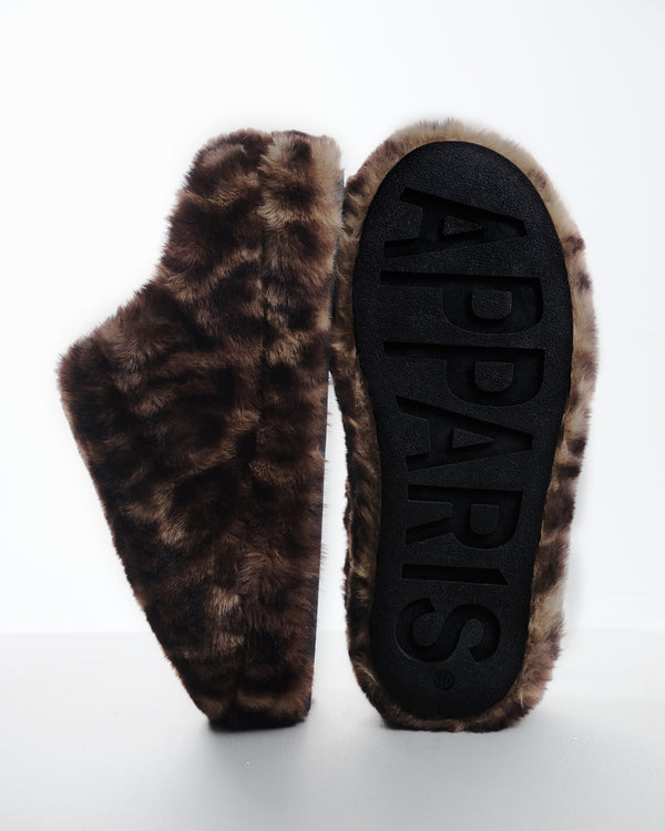 Apparis Misha Slipper Dark Leopard