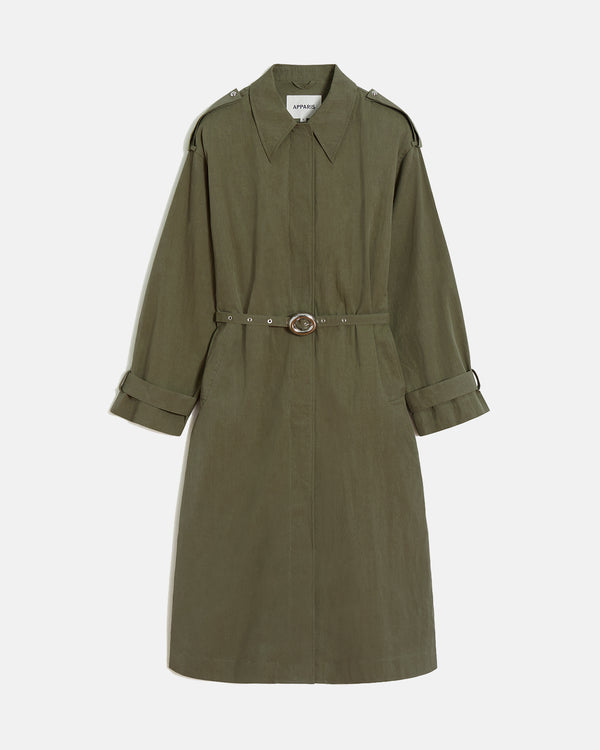 Apparis Ozzy Trench Coat Desert Green