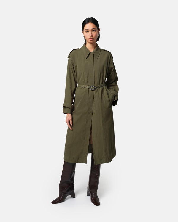 apparis Ozzy Trench Coat Desert Green