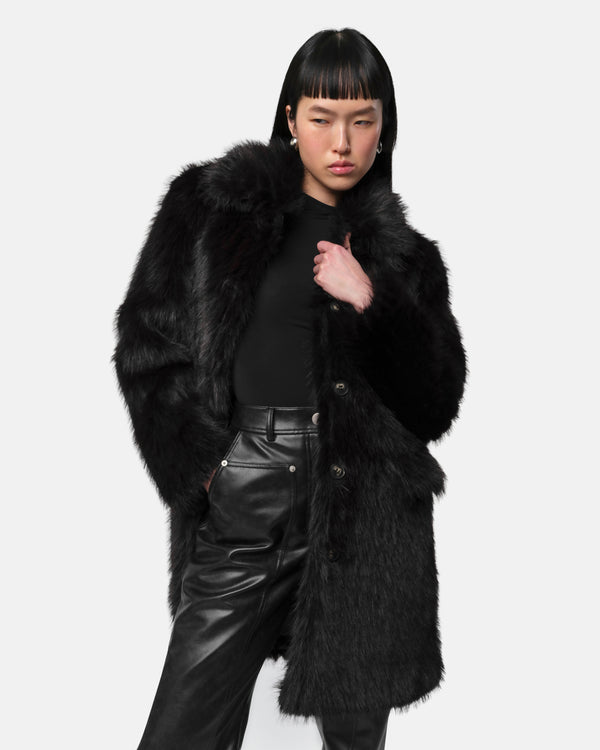 Apparis Pamela Coat Noir