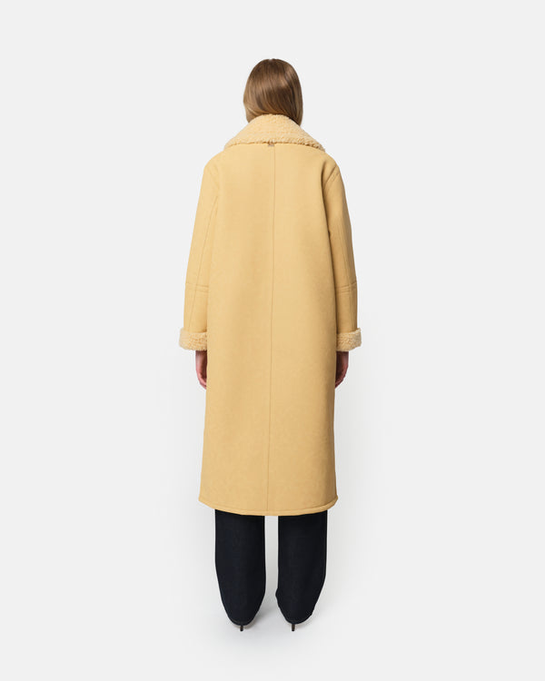 Apparis Simone Overcoat Custard