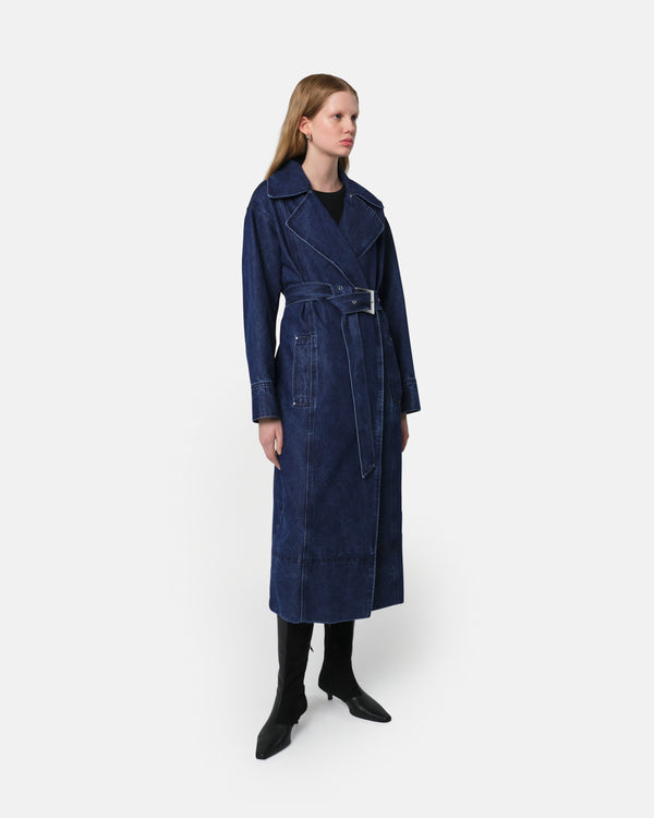 Apparis Tate Trench Indigo