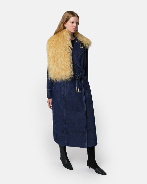 Apparis Tate Trench Indigo