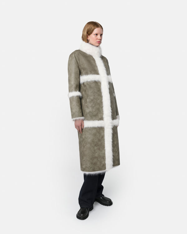 Apparis Tilly Coat Sage & Blanc