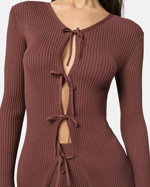 Apparis Wren Tie Cardigan Clay