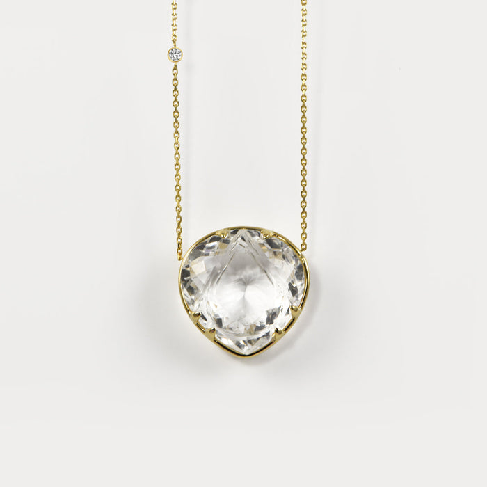 apples & figs 18k Gold Lotus diamond necklace