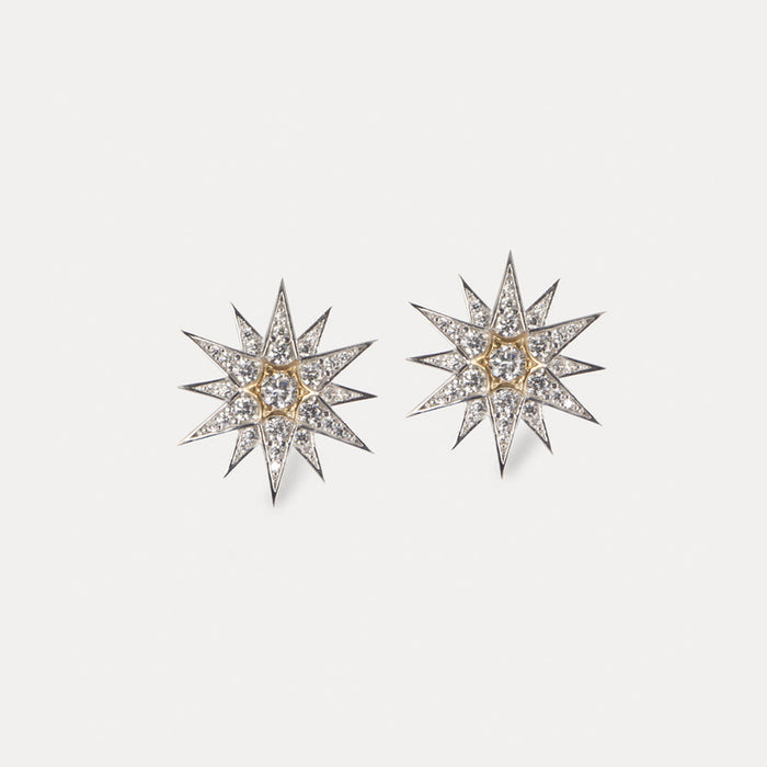 apples & figs Celestial Stars cubic zirconia studs