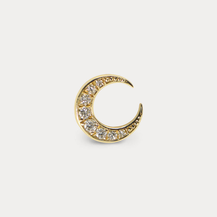 apples & figs DIAMOND CRESCENT 14k GOLD SINGLE STUD