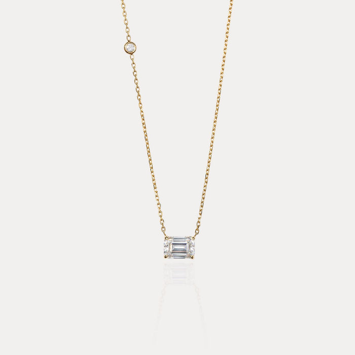 apples & figs Emerald Cut Moissanite Necklace